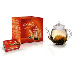 Erblüh Tee Geschenkset "Weißer Tee" mit Glaskanne 0,5l