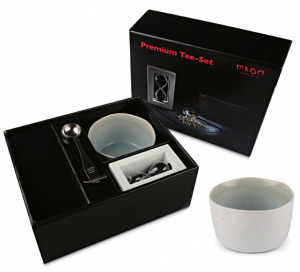 Premium Tee-Set Weiß/Eisblau - inkl. 50g Tee deiner Wahl